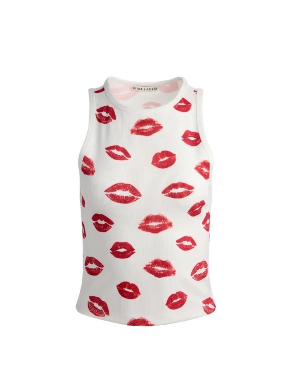 Alice + Olivia Allen Tank Top in Lips size S NWT $135 - Picture 8 of 15